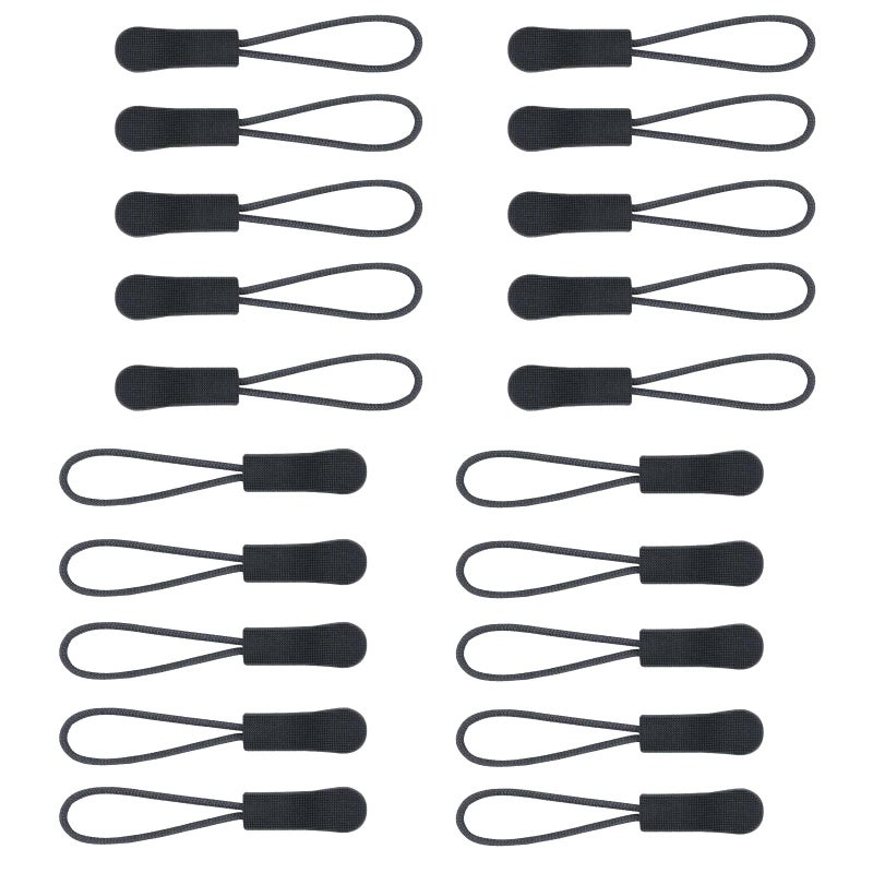 Urmspst 20PCS Zipper Pulls Replacement Zipper Tabs, (Cool Grey) - Image 1